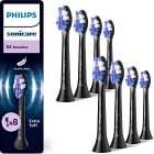 Philips Sonicare S2 Sensitive borsthuvuden, Svarta, 8-pack