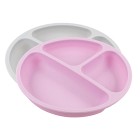 Pufz Barntallrik Rosa & Grå 2-pack