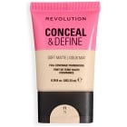 Revolution Conceal and Define Soft Matte Tube Foundation F1N 23 ml
