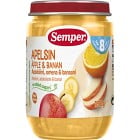 Semper Fruktpuré Apelsin Äpple & Banan 8M 190 g