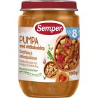 Semper Pumpa med vitlökskyckling 190g 8m