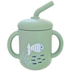 Summerville Mugg med sugrör silikon, Cameo green Ocean