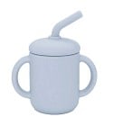 Summerville Mugg med sugrör silikon, Cloud blue