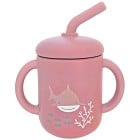 Summerville Mugg med sugrör silikon, Dusty rose Ocean