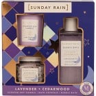 Sunday Rain Lavender + Cedarwood Bath Trio