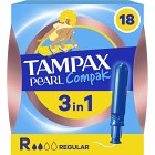 Tampax Compak Pearl Regular tamponger med applikator 18 st