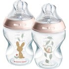 Tommee Tippee Natural Start Nappflaska Deco Rosa 2 st 260 ml