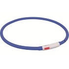 Trixie Flash Light Ring USB, silikon, XS-XL: 70 cm/ø 10 mm, Blå