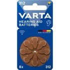VARTA Hearing Aid Batteries 312, 8-pack