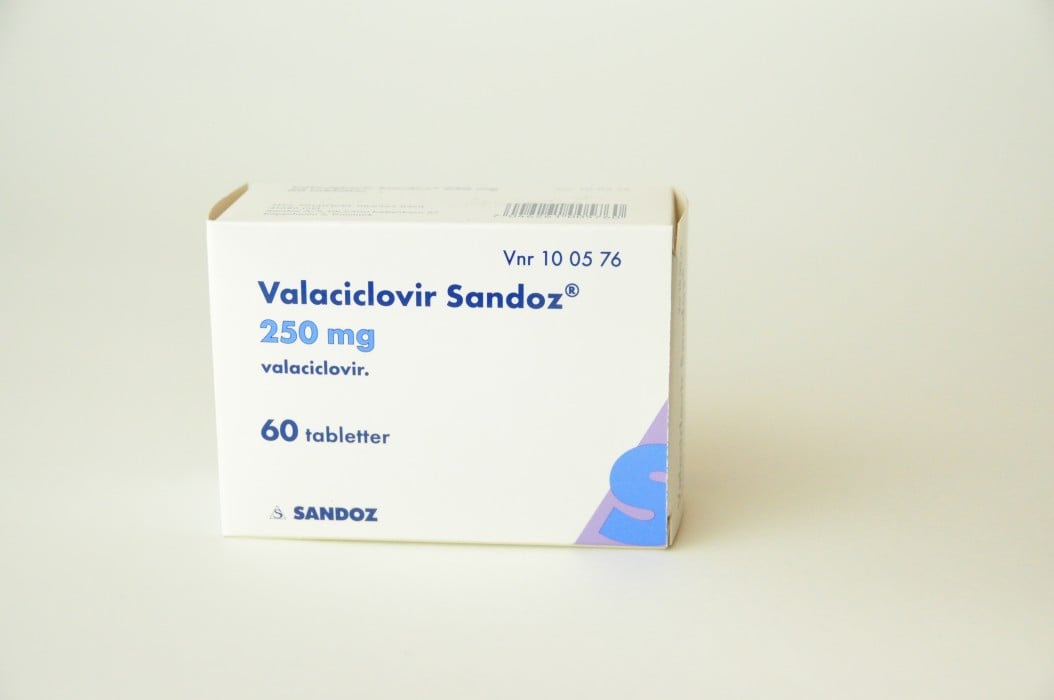 Valaciclovir Sandoz, filmdragerad tablett 250 mg - 60 tablett(er)