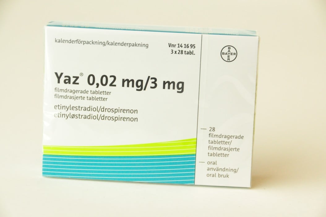 Yaz, filmdragerad tablett 0,02 mg/3 mg - 3 x 28 tablett(er)