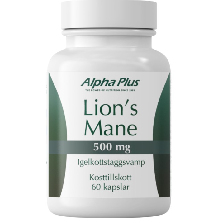 Alpha Plus Lion's Mane 60 kapslar - Kosttillskottkomplement - Apotea