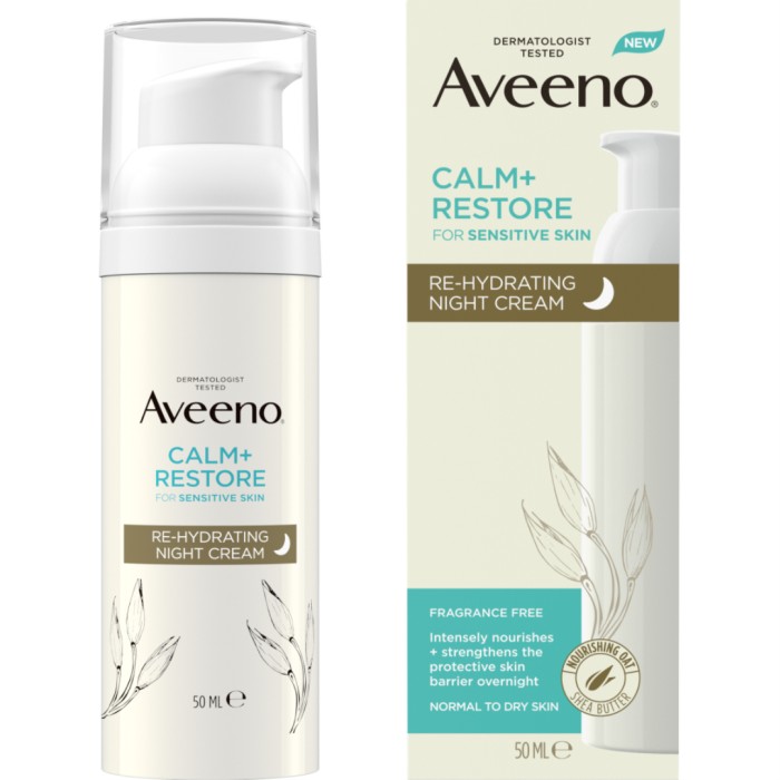 Aveeno Calm+Restore Re-Hydrating Night Cream 50 ml - Nattkräm - Apotea