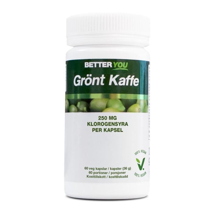 Better You Grönt Kaffe 60 kapslar - Kosttillskottkomplement - Apotea