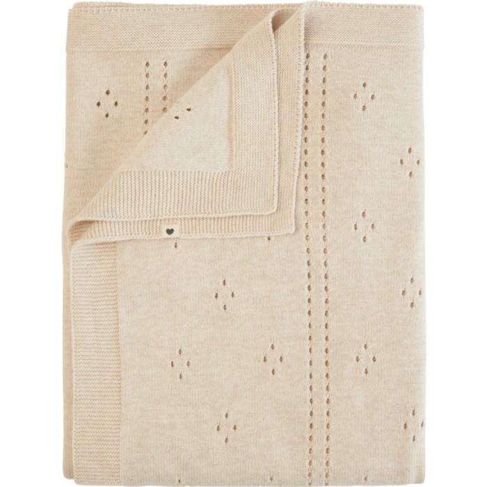 BIBS Knitted Blanket Pointelle Ivory