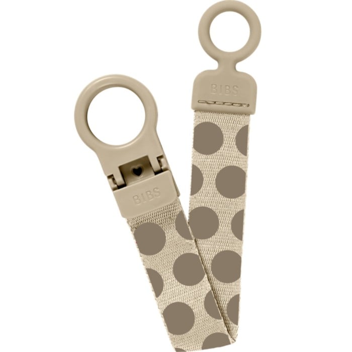 Studio Pacifier Clip Loop Polka Mega Vanilla Dark Oak