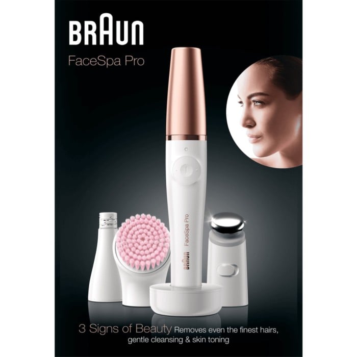 Braun FaceSpa Pro 912 ansiktsepilator Vit/Brons