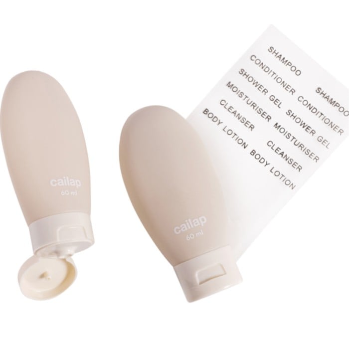 Cailap Reseflaskor tuber, beige, 2 st - Resetillbehör - Apotea