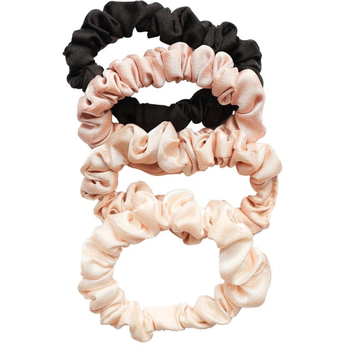 Dazzling Scrunchies 4-pack Svart/Beige - Håraccessoarer - Apotea