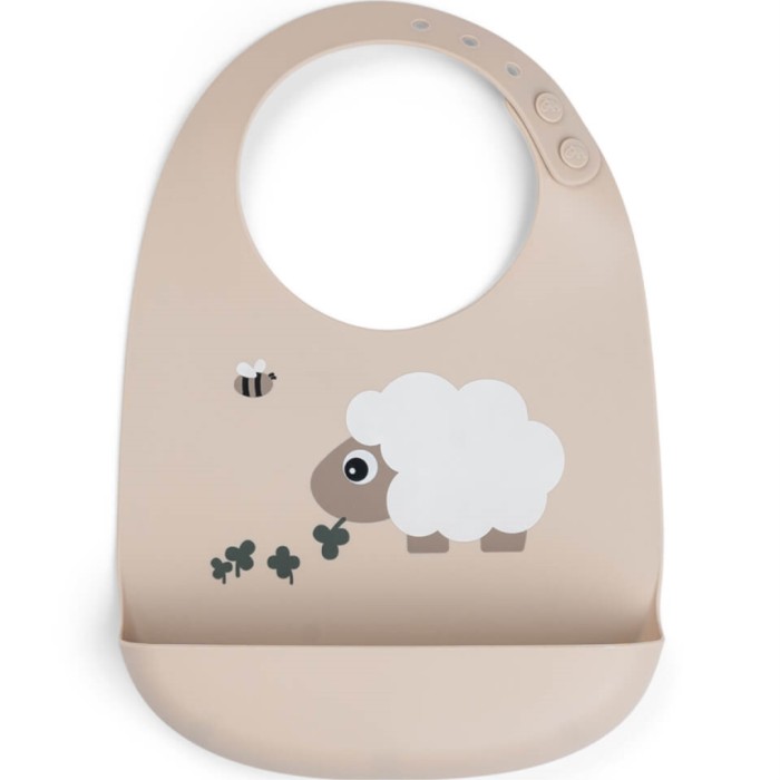 Done By Deer Silicone Bib Sheepy, Sand - Haklappar - Apotea