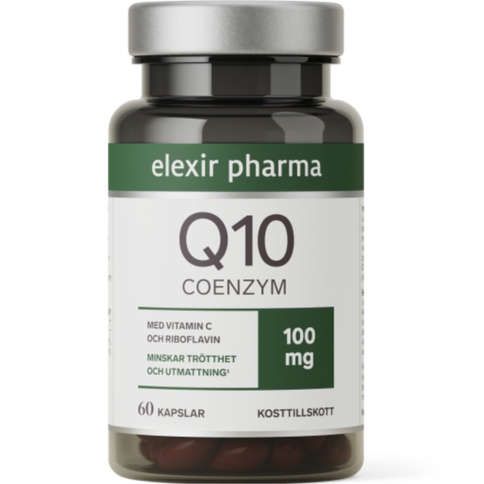 Elexir Pharma Coenzym Q10 60 kapslar - Kosttillskott - Q10 - Apotea