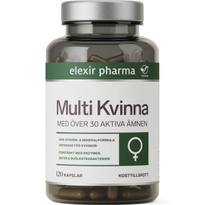 Elexir Pharma Multi Kvinna 120 kapslar - Multivitaminer - Apotea