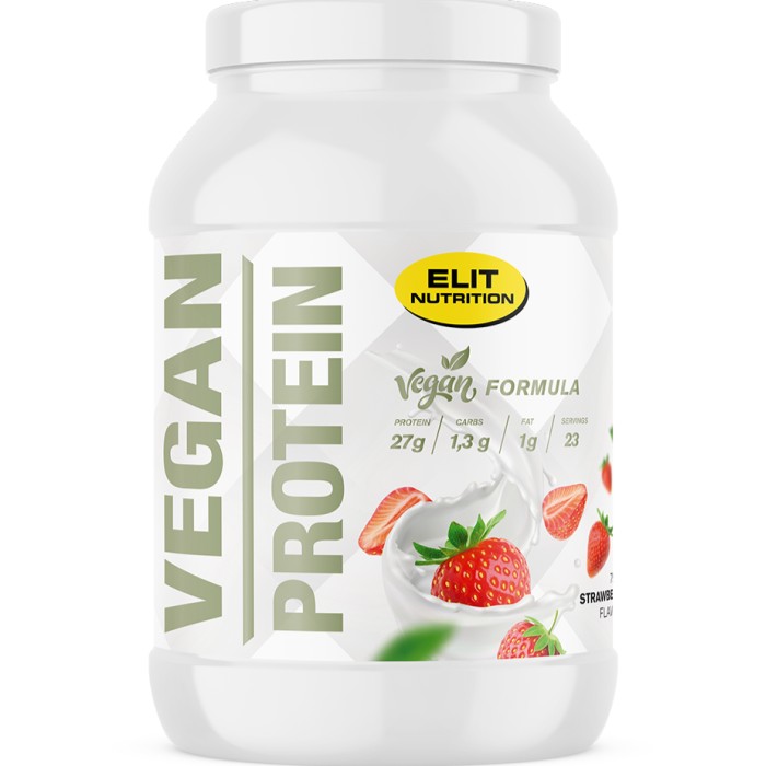 Elit Nutrition Vegan Protein Laktosfri, Jordgubb 750 g - Proteinpulver - Apotea