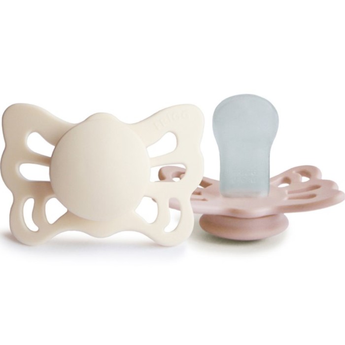 FRIGG Butterfly Anatomisk Silikon 2-pack (Cream/Blush) - Nappar - Apotea