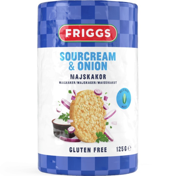 Friggs Majskakor Sourcream & Onion 125 g - Snacks & Godis - Apotea