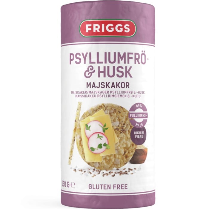 Friggs Majskakor Psylliumfrö & husk 130 g - Snacks & Godis - Apotea