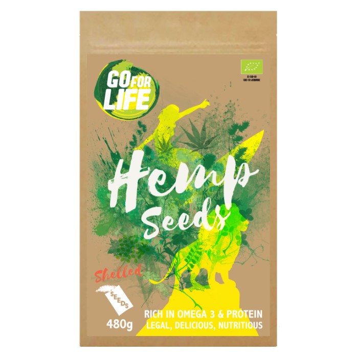 Go for life Hampafrön skalade 480 g