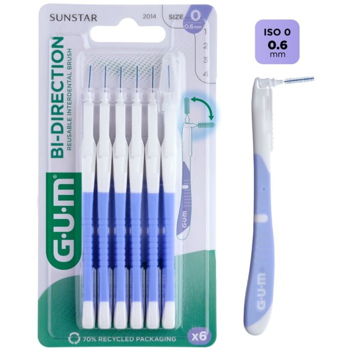 GUM Bi-Direction mellanrumsborste ISO 0