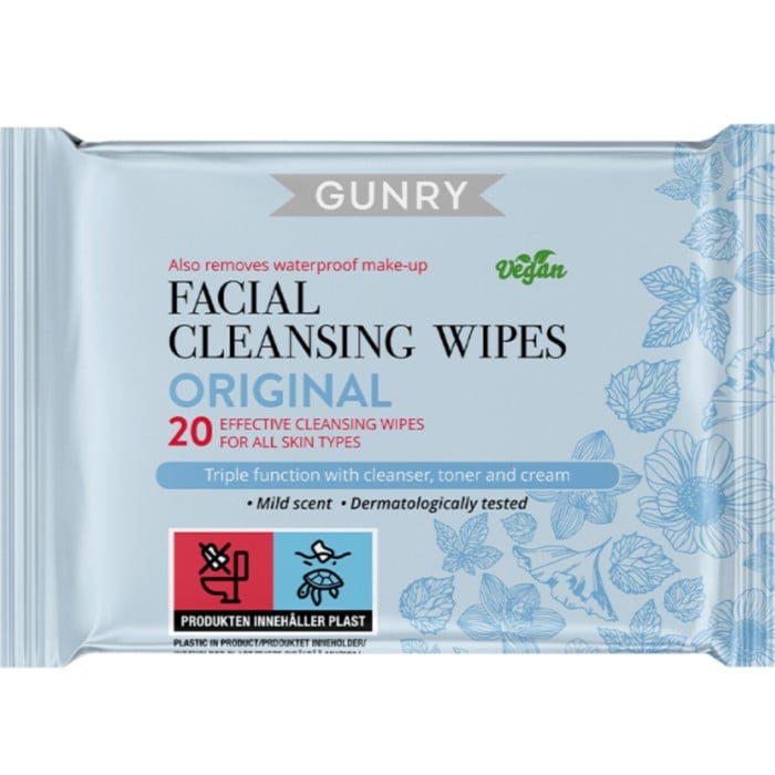 Gunry Facial Cleansing Wipes Original 20 st - Ansiktsrengöring - Apotea