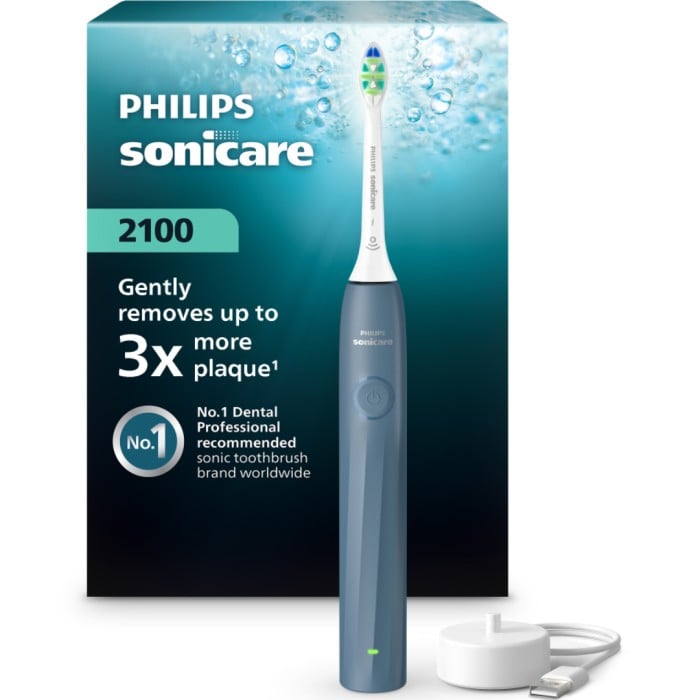Philips Sonicare HX4021/04 2100 Series eltandborste, Marinblå - Eltandborstar - Apotea