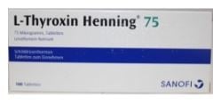 L-Thyroxin Henning, tablett 75 mikrogram - 1 styck
