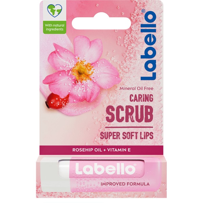 Köp Labello Läppscrub Rosehip Oil Caring Lip Scrub 4,8 g på apotea.se
