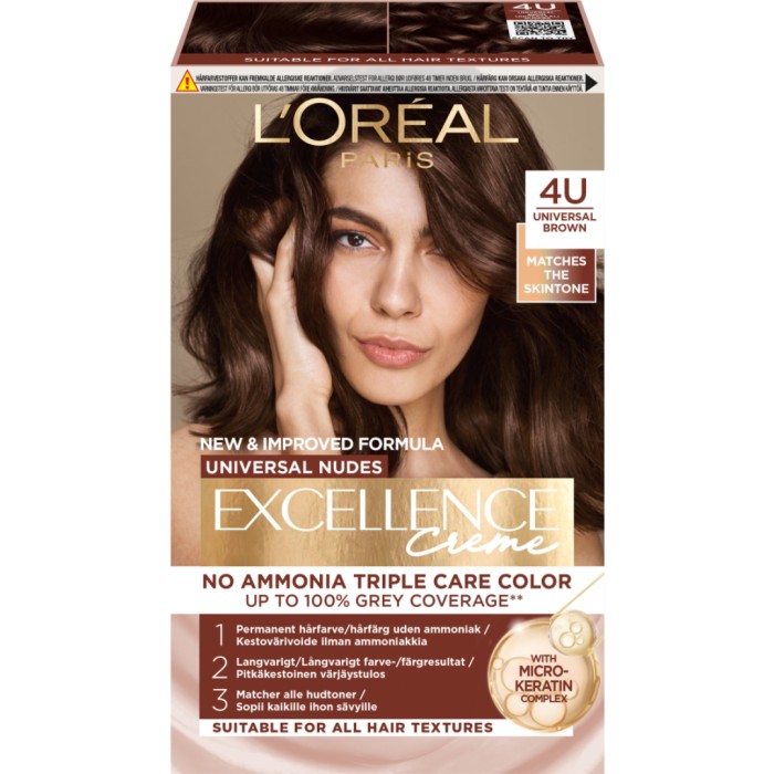 L'Oréal Paris Excellence Universal Nudes 4U Universal Brown - Hårfärg - Apotea