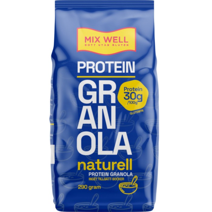 MixWell Protein Granola Naturell 290 g - Glutenfri musli & flingor - Apotea