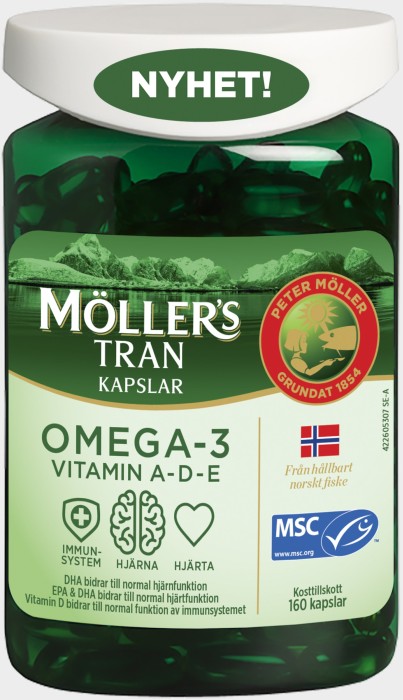Köp Möllers Omega-3 Tran kapslar 160 st på apotea.se