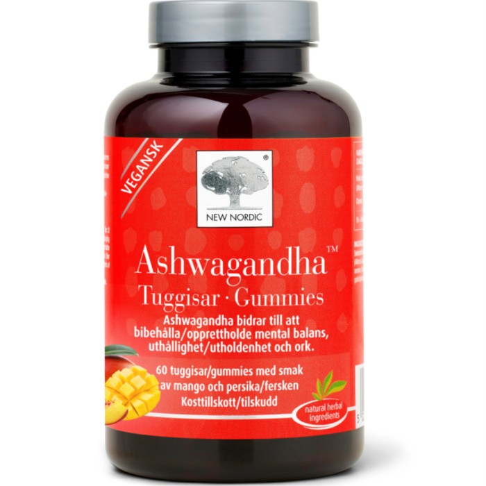 New Nordic Ashwagandha Tuggisar 60 st - Kosttillskott - Ashwagandha - Apotea