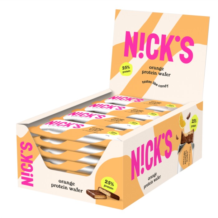 Nicks Protein Wafer Orange 24 st - Snacks & Godis - Apotea