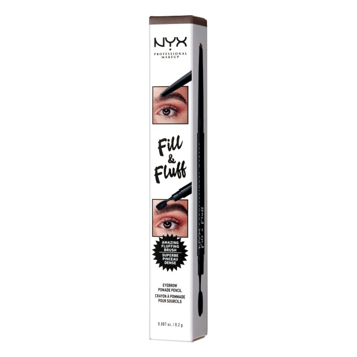 NYX Professional Makeup Fill & Fluff Eyebrow Pomade Pencil Chocolate 4