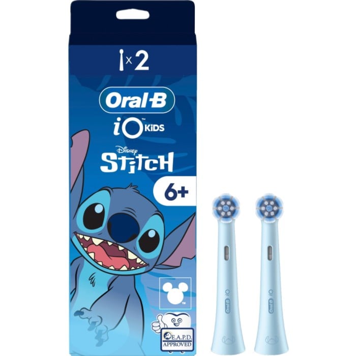 Oral-B iO Kids 6+ Disney Stitch tandborsthuvuden, 2 st - foralder-barn > tandvard-for-barn > barntandborstar > Barntandborstar - Apotea