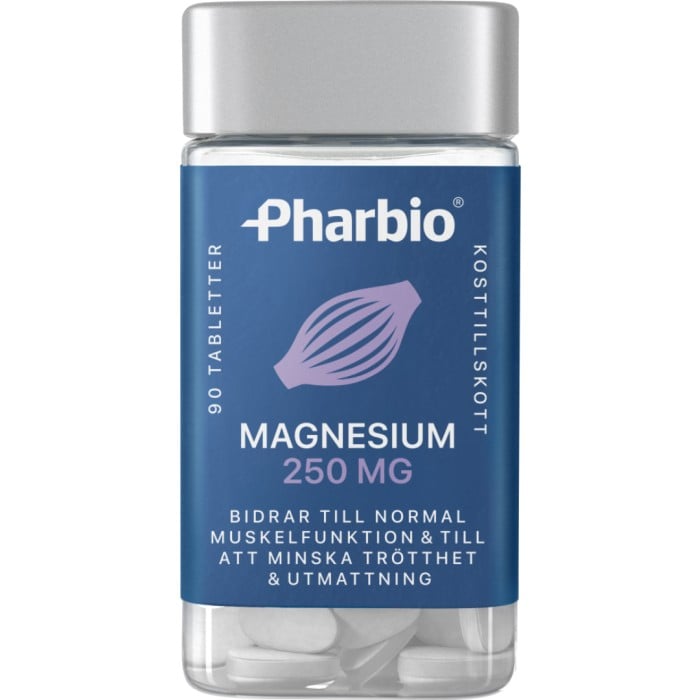 Pharbio Magnesium 250 mg 90 st - Vitaminer-Mineraler - Magnesium - Apotea