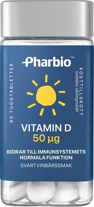 Köp Pharbio Vitamin D 50 ug 90 st på apotea.se
