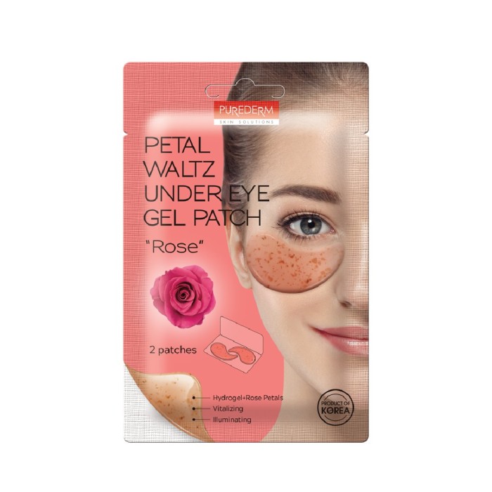 Purederm Petal Waltz Under Eye Gel Patch Rose 1 par