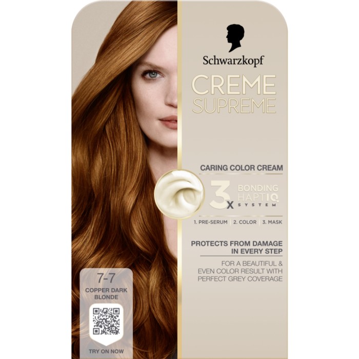 Schwarzkopf Creme Supreme 7-7 Copper Dark Blonde - Hårfärg - Apotea