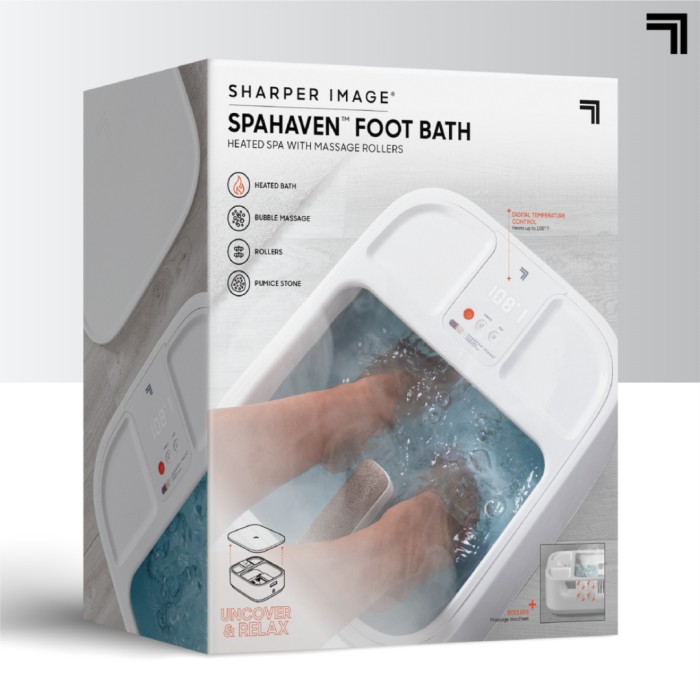 Köp Sharper Image Spahaven Foot Bath Heated with Massager Rollers på