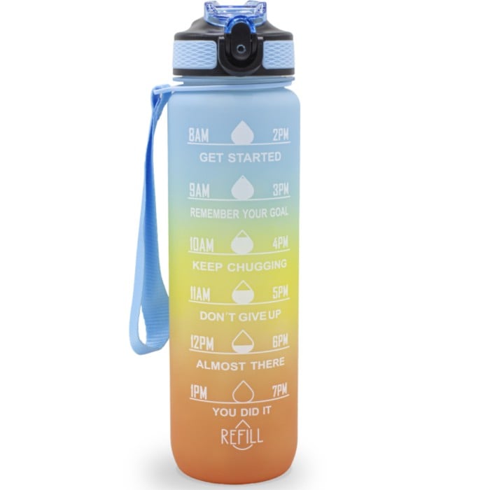 Sthlm Hydra Bottle Light Blue/Yellow/Orange 1 liter - Vattenflaskor - Apotea