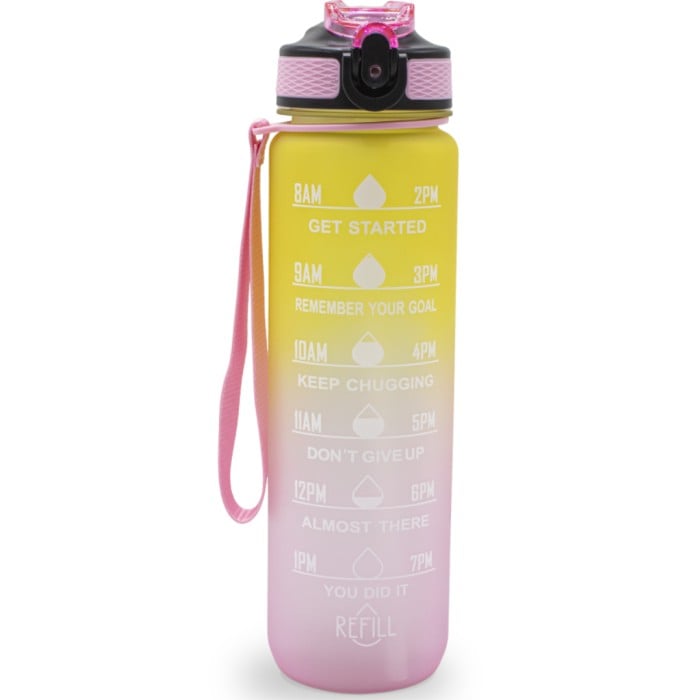 Sthlm Hydra Bottle Pink/Yellow 1 liter - Vattenflaskor - Apotea